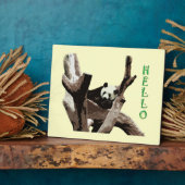 野生動物園写真のジャイアントパンダ。 フォトプラーク (側面)