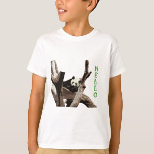 野生動物園写真のジャイアントパンダ。 Tシャツ