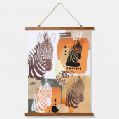 野生動物地球トーンモダン抽象芸術アーポップ・アートのト 吊り下げ型タペストリー (正面2)
