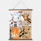 野生動物地球トーンモダン抽象芸術アーポップ・アートのト 吊り下げ型タペストリー (正面3)