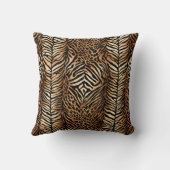 野生動物対称パターンデザイン3 クッション (裏面)