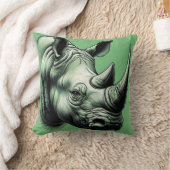 野生動物愛好家のための贅沢なサイ枕 クッション (ブランケット)