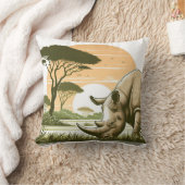 野生動物愛好家のための贅沢なサイ枕 クッション (ブランケット)