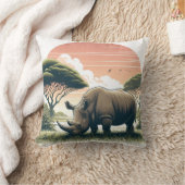 野生動物愛好家のための贅沢なサイ枕 クッション (ブランケット)