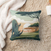 野生動物愛好家のための贅沢なサイ枕 クッション (ブランケット)