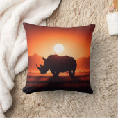 野生動物愛好家のための贅沢なサイ枕 クッション (ブランケット)