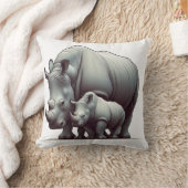 野生動物愛好家のための贅沢なサイ枕 クッション (ブランケット)