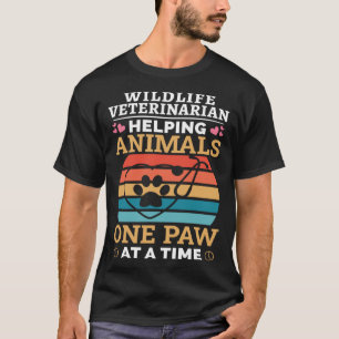 野生動物救済獣医の動物Tで1足 Tシャツ