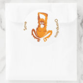 野生動物救ORANGUTANS – 絶滅危惧動物 – ラウンドシール (バッグ)