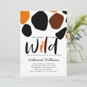 野生動物模様バチェロレッテ招待状 (スタンド正面)
