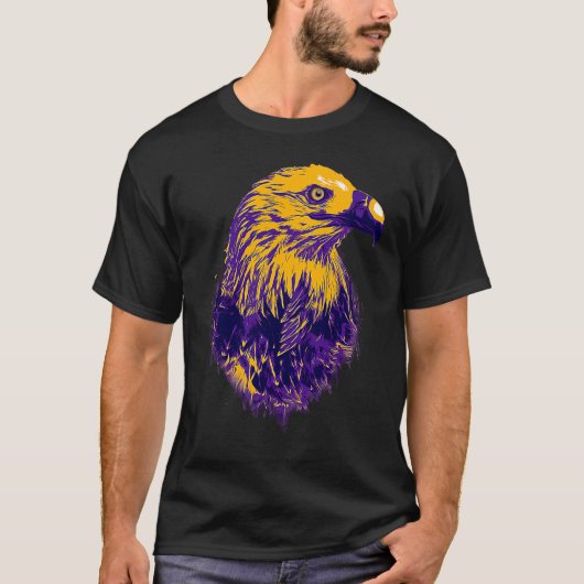 野生動物用イーグル鳥小説自然 Tシャツ (正面)