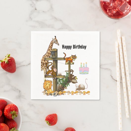 野生動物紙ナプキンス スタンダードカクテルナプキン (インサイチュ)