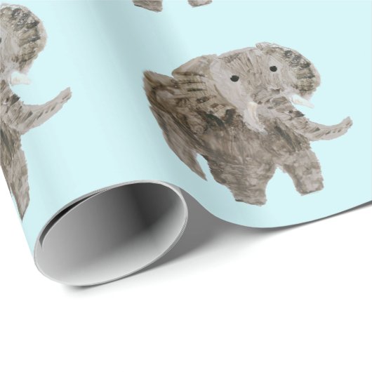 野生動物象の芸術 ラッピングペーパー (ロールコーナー)
