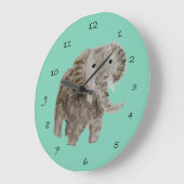 野生動物野生動物アートエレファント ラージ壁時計 (傾斜)