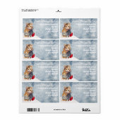 野生動物霜の降りた冬の贈り物フェスティバルカスタム ラベル (フルシート)