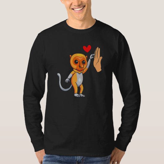 野生動物飼育員テングザルとの対話 Tシャツ (正面)