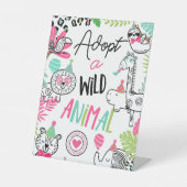 野生動物養育場 台座サイン (正面)