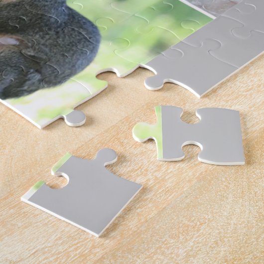 野生動物15種が野生のパズル ジグソーパズル (側面)