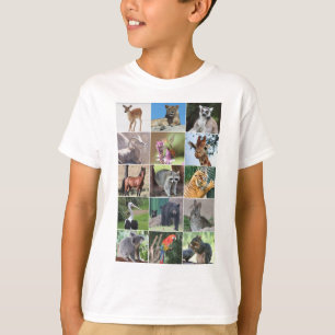 野生動物15頭が野生動物の絵を描く Tシャツ