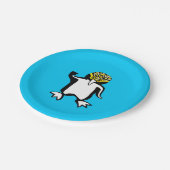 野生動物 – かわいいペンギン – 動物愛好家 – 青 ペーパープレート (アングル)