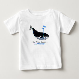 野生動物 – かわいい青いクジラ – オーシャン – 野生動物 ベビーTシャツ