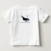 野生動物 – かわいい青いクジラ – オーシャン – 野生動物 ベビーTシャツ (裏面)
