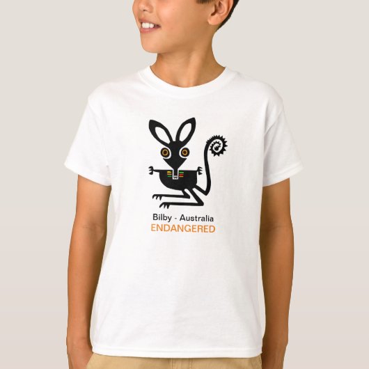 野生動物 – オーストラリア – BILBY動物グラフィック – Tシャツ (正面)