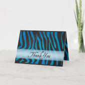 野生動物 ゼブラ ありがとう サンキューカード (正面)