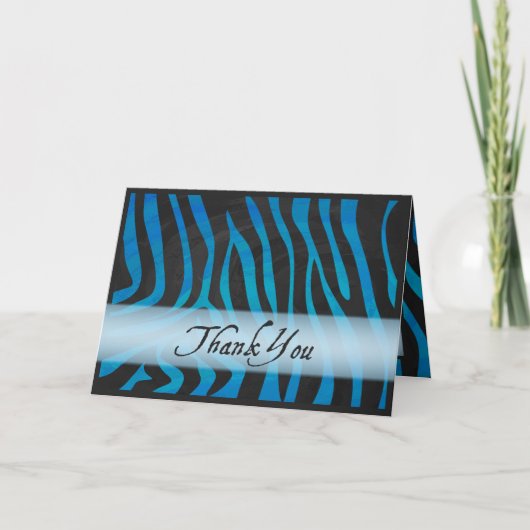 野生動物 ゼブラ ありがとう サンキューカード (正面)
