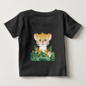 野生動物 トラ 赤ちゃん 愛 ベビーTシャツ (裏面)