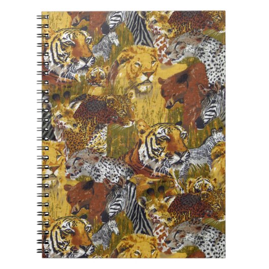 野生動物🦁🐯🐻🦒 ノートブック (正面)