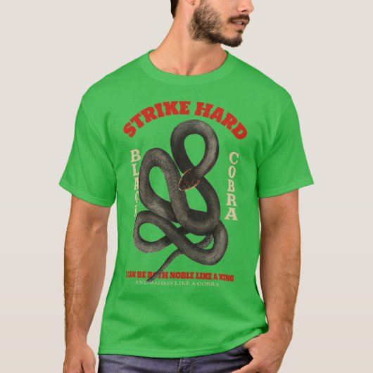 野生動物 ブラックコブラ カペラ Tシャツ (正面)