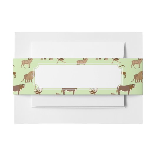 野生動物 招待状ベリーバンド (正面例)