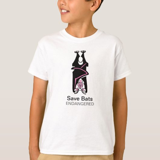 野生動物 – 救こうもり – 絶滅危惧動物 – Tシャツ (正面)