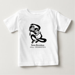 野生動物 – 救 BONOBOS – 野生生物アフリカ ベビーTシャツ