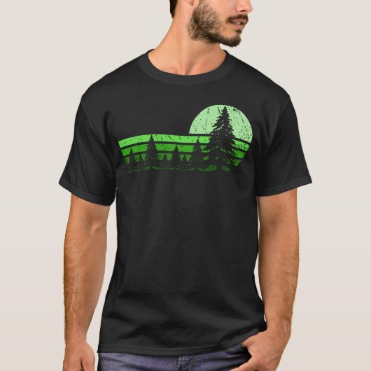 野生動物 樹々 自然 森 ハイキング Tシャツ (正面)