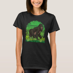 野生動物 猿 熱帯雨林 類人猿 レトロ ゴリラ Tシャツ