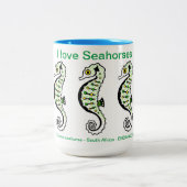 野生動物 – 私はシーホースが大好き – オーシャンズ ツートーンマグカップ (中央)