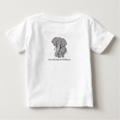 野生動物 – 私は象を愛する – 自然 ベビーTシャツ (裏面)