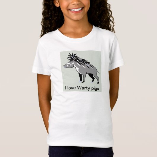 野生動物 – 私はWARTY PIGS大好き – ワルソグ Tシャツ (正面)