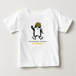 野生動物 – 黄色い目のペンギン – 野生動物 ベビーTシャツ