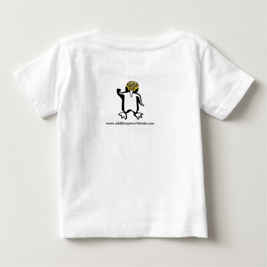 野生動物 – 黄色い目のペンギン – 野生動物 ベビーTシャツ (裏面)