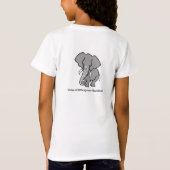 野生動物 – ELEPHANT – 動物グラフィック – Tシャツ (裏面)