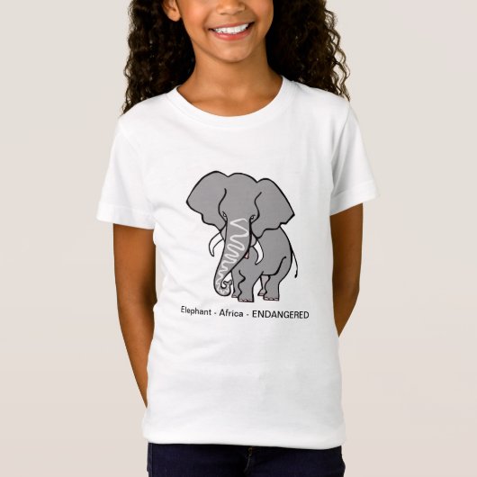 野生動物 – ELEPHANT – 動物グラフィック – Tシャツ (正面)