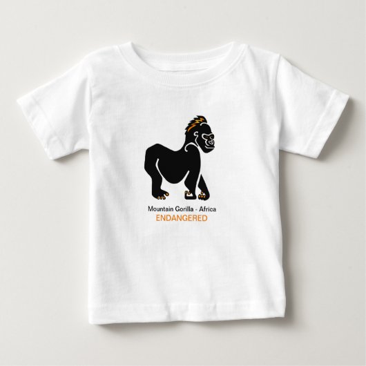 野生動物 – GORILLA – 類人猿 – 霊長類 – アフリカ ベビーTシャツ (正面)