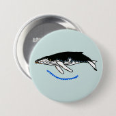 野生動物 – Humpback WHALE Wildlife – アクア 缶バッジ (正面&裏面)