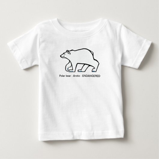 野生動物 – Polar BEAR – 動物グラフィック ベビーTシャツ (正面)