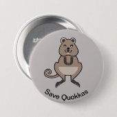 野生動物 – QUOKKAS救 – オストラリア – 缶バッジ (正面&裏面)