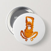 野生動物ORANGUTAN – 絶滅危惧動物グラフィック 缶バッジ (正面&裏面)