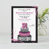 野生夜お誕生日ケーキの招待状 招待状 (スタンド正面)